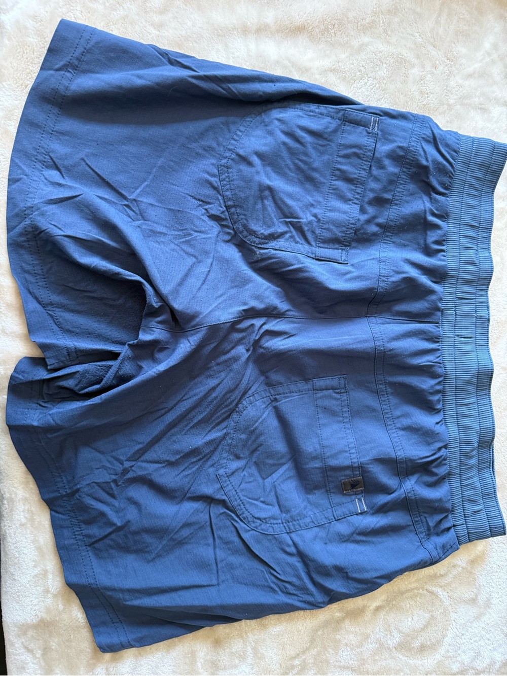 L.L. Bean women's Navy Blue Athletic Drawstring Shorts - Picture 3 of 3